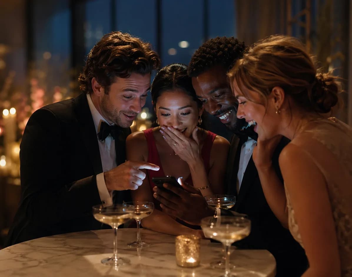 Wedding reception guests celebrating — MyWeddingBetting prediction game